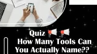 How Many Tools Can You Actually Name?? Quiz Announcement | Mechgineers India | Teaser | Poster