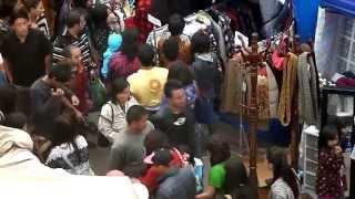 Tshechu Festival fair in the Main Street in Thimphu, Bhutan.