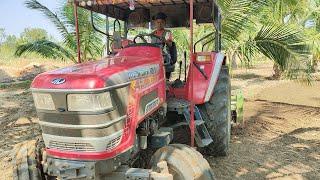 Mahindra 605 S goes to rotavator cultivater pulling on solam land /mohantractor'slife