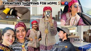 Shopping day with Sasumaa️ and Husband || furniture shopping ️ for Home  || #monikabharti