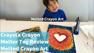 Crayola Crayon Melter - Melted Crayon Art Activity for Kids - Simple Process Art for Kids Toy Review