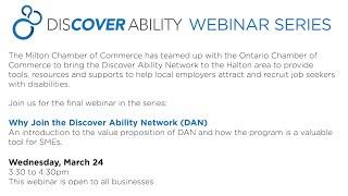 Discover Ability Webinar Series - Why Join the Discover Ability Network (DAN)