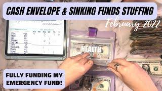 Cash Envelope Stuffing + Sinking Funds | February 2022 - Paycheck 1 | Kimberly Budgets