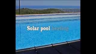 Solar pool heating system, solar panels swimming pool