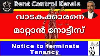 Sending Notice to a tenant in rent Control Law to terminate Tenancy