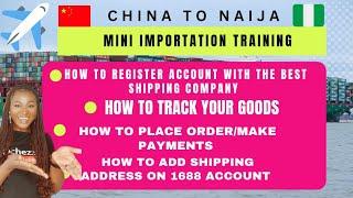 HOW TO REGISTER ACCOUNT WITH THE BEST SHIPPING COMPANY (SKYJET) + mini Importation training + 1688