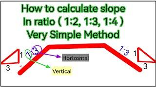 how to calculate toe Slope in very simple method. #toe #survey #slope #ratio #calculation #road