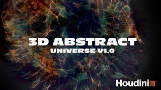 3D Abstract VFX - Space Flaming Hair | Houdini FX + Karma