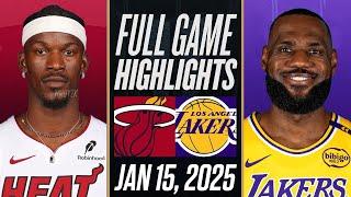 HEAT vs LAKERS FULL GAME HIGHLIGHTS | January 15, 2025 | NBA Full Game Highlights 2K25