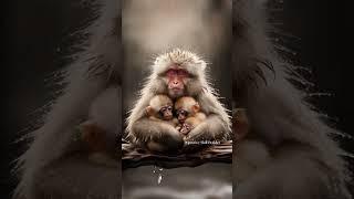 Sad Monkeys Find Joy on a Rainy Day #travelmonkey #babyanimal #cute