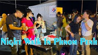 Cambodia Tour 2024 Virtua Walking Night Time Real Activity In Phnom Phnom City