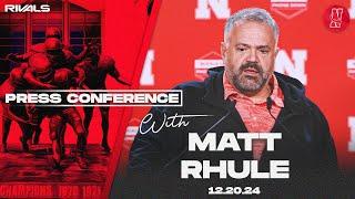 Nebraska Football: Matt Rhule bowl game press conference (Dec. 20, 2024)