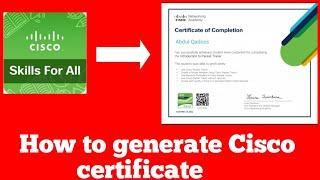 How to Get Cisco Course Certificate | How to Generate Cisco Packet Tracer Course Certificate