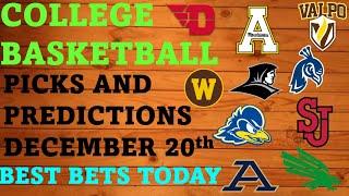 College Basketball Picks and Predictions December 20th Best Bets Today