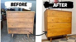 Restoring a 1950's Paul McCobb Planner Group Winchendon Dresser! Solid Maple FAIL! #furnitureflip