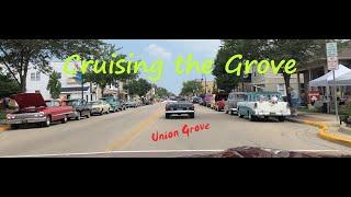 Cruising through the downtown Union Grove car show. Union Grove, Wi.