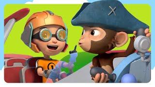 Flying Pirate Monkeys and MORE | Rusty Rivets | Cartoons for Kids