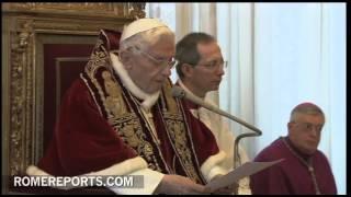 Images from resignation of Benedict XVI