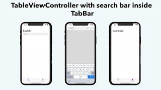 How to build SearchBar with Two Controllers inside TabBarViewController