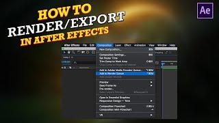 How To Render In After Effects