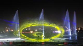 Dubai ferry ride +DFC walk: Festival Bay enchanting effect of laser, light, water, fire & sound show
