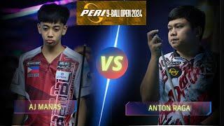 AJ MANAS VS ANTON RAGA | PERI 9-BALL OPEN 2024 #billiards #nineball #9ballpool #highlights