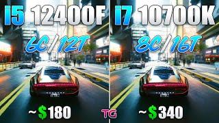 Core i5 12400F vs Core i7 10700K - Test in 8 Games