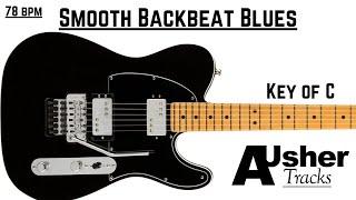 Smooth Backbeat Blues Guitar Backing Track Jam in C