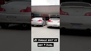 Z1 single exit vs Rev 9 dual #g35 #infiniti #z1motorsports #vqfamily #g35sedan #vqs