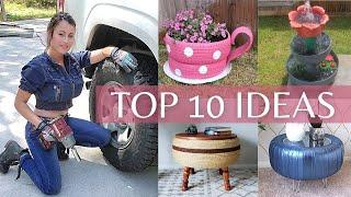 Top 10 DIY Ideas using tires anyone can do. Creative ideas to reuse old tires