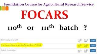 FOCARS 110th or 11th batch ? Full Detail of FOCARS 2K19