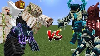 ALL WARDENS vs ALL GOLEMS in Minecraft - All Mutant Wardens vs Mutant Iron Golems / Mob Battle