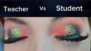 Makeup Class Day -2 |Teacher Vs Student ||Makeup Tutorial With orange Dress