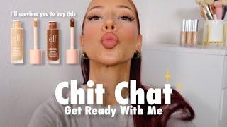 Updated Makeup Routine! Chit Chat GRWM | ELF Halo Glow on Combo Skin