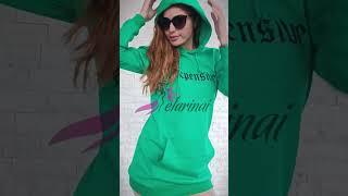 ROCHIE MINI EXPENSIVE DIN BUMBAC CULOAREA VERDE