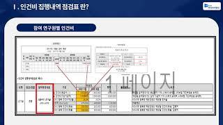 인건비 집행내역 점검표 작성 및 활용법 #국가연구개발사업 사업비 사용 및 정산 #