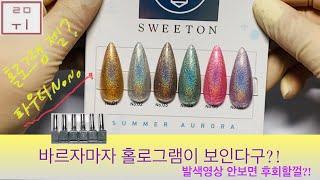 [루미 Nail] 신상 홀로그램 폴리쉬젤 | 아직도 홀로그램 파우더 사용해요? | 스윗온