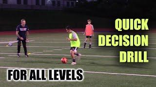 SoccerCoachTV - Quick Decision Drill (for all levels).