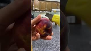 How to eat peach  #2023 #food #qatartourism