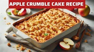 Apple Crumble Cake Recipe | How To Make Apple  Crumble Cake  | Fruit Crumble Cake