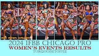 2024 IFBB Chicago Pro Bikini, Wellness, Figure, Women's Physique and Women's Bodybuilding Results