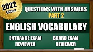 Entrance Exam Reviewer 2022 | Questions for College and Senior High School with Answers | ENGLISH P2