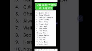 1-Opposite Words in English||Antonyms in English #oppositewords #antonyms #vicabulary