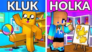 HOLKA VS KLUK Stavěcí Soutěž v Minecraftu!🩷