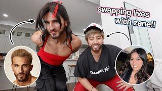 SWAPPING LIVES WITH ZANE!! My Makeup Tutorial + BU Filming!!