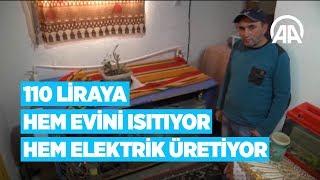 110 liraya hem evini ısıtıyor hem elektrik üretiyor