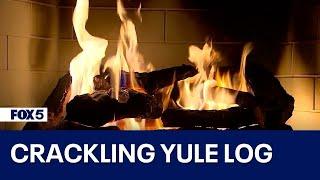 Crackling Christmas Yule Log Fireplace