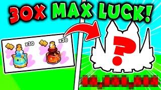 I GOT NEW PETS WITH 30 MAX LUCK POTIONS In Pets Go!