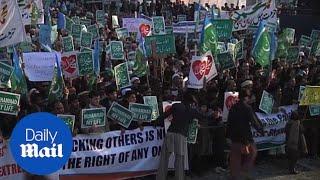Thousands of people protest in Pakistan against Charlie Hebdo - Daily Mail