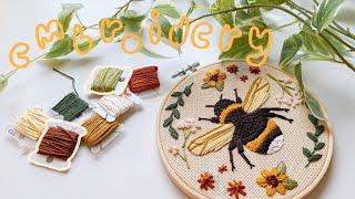 hand embroidery 101 + bee embroidery tutorial